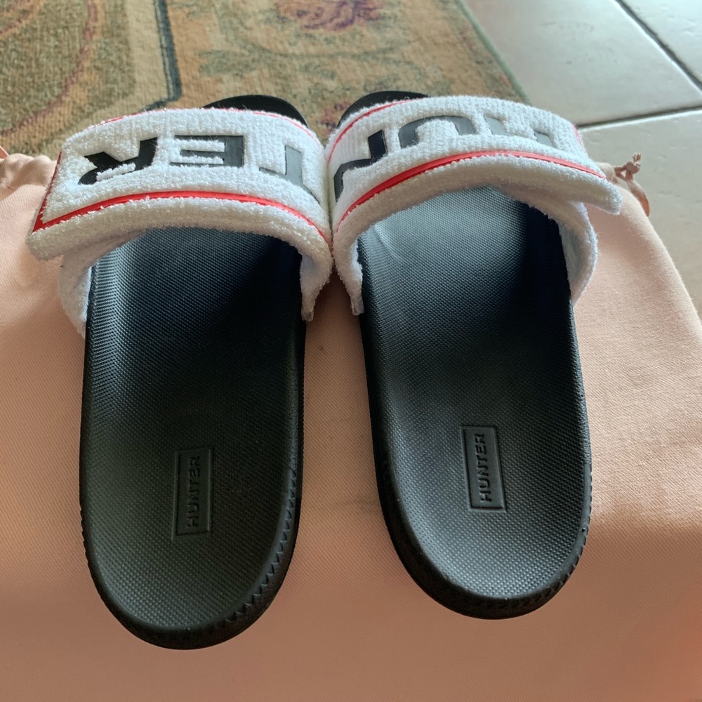 Hunter Women Terry Towelling Logo Adjustable Slide - Picture 6 of 10